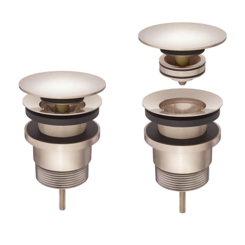 Meir Universal all-in-one Pop Up Waste - Basin & Bath Champagne Rose Gold