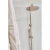 Meir 200/300mm Round Combination Shower Rail with slim Hand Shower Champagne Rose Gold