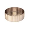 Meir Lavello 380 x 110 Round Steel Bathroom Basin Champagne Rose Gold