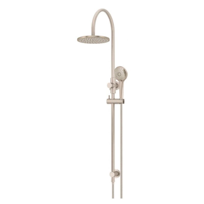 Meir 200/ 300mm Gooseneck Shower Set with Round Hand Shower Champagne Rose Gold