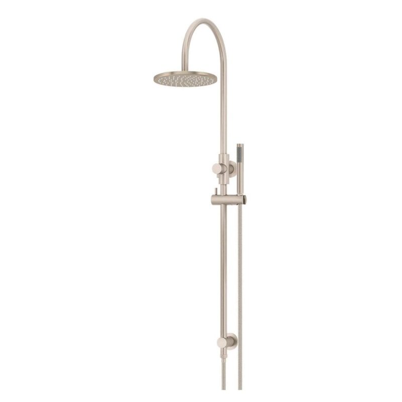 Meir 200/ 300mm Round Gooseneck Shower Set with Slim Hand Shower Champagne Rose Gold