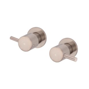Meir Round Quarter Turn Wall Top Assemblies Champagne Rose Gold
