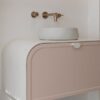 Meir Round Quarter Turn Wall Top Assemblies Champagne Rose Gold