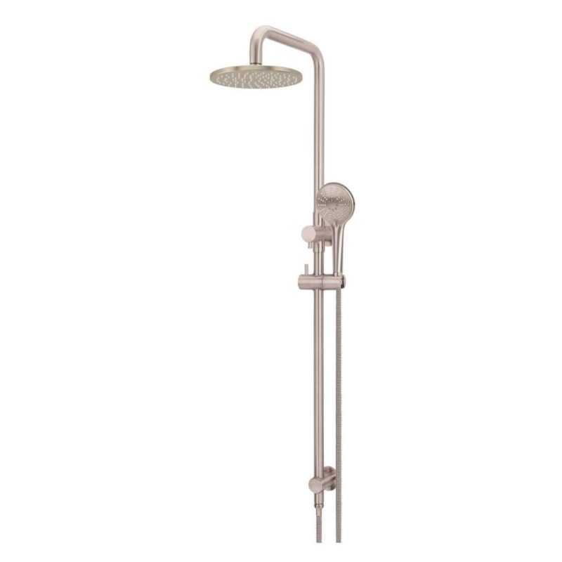 Meir 200/ 300mm Combination Rail with round Hand Shower Champagne Rose Gold