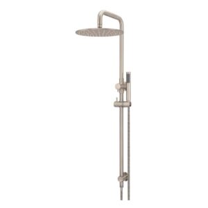 Meir 200/300mm Round Combination Shower Rail with slim Hand Shower Champagne Rose Gold