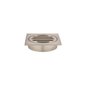 Meir Square Floor Grate Shower Drain 80mm outlet Champagne Rose Gold