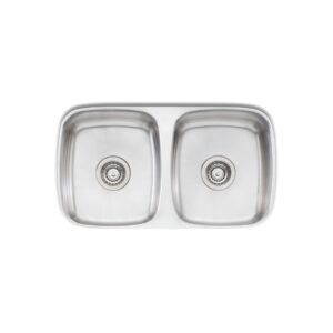 Endeavour 750 x 455mm Double Bowl 0.9mm stainless steel Undermount Sink