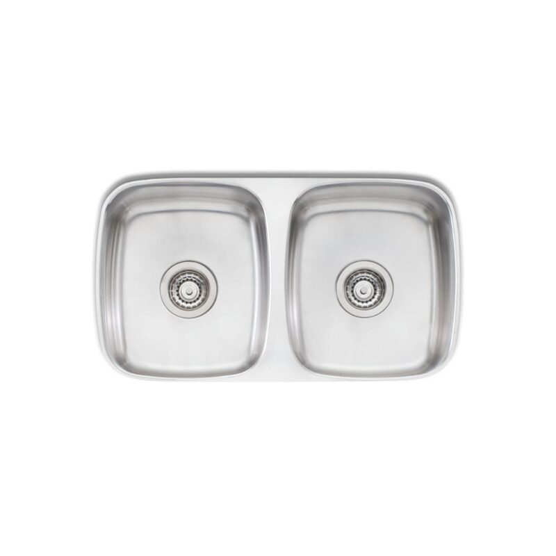 Endeavour 750 x 455mm Double Bowl 0.9mm stainless steel Undermount Sink