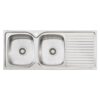Endeavour Double Bowl stainless steel 1135 x 480mm Sink With Drainer