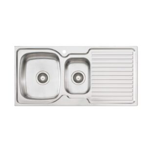 Endeavour 1 & 1/2 Bowl stainless steel 980 x 480mm Sink With Drainer