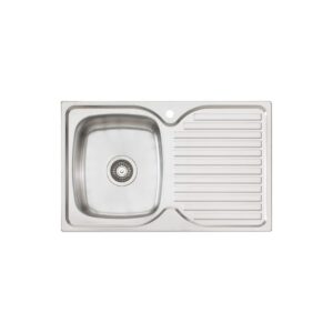 Endeavour 770 x 480mm Single Bowl 0.9mm stainless steel Sink With Drainer