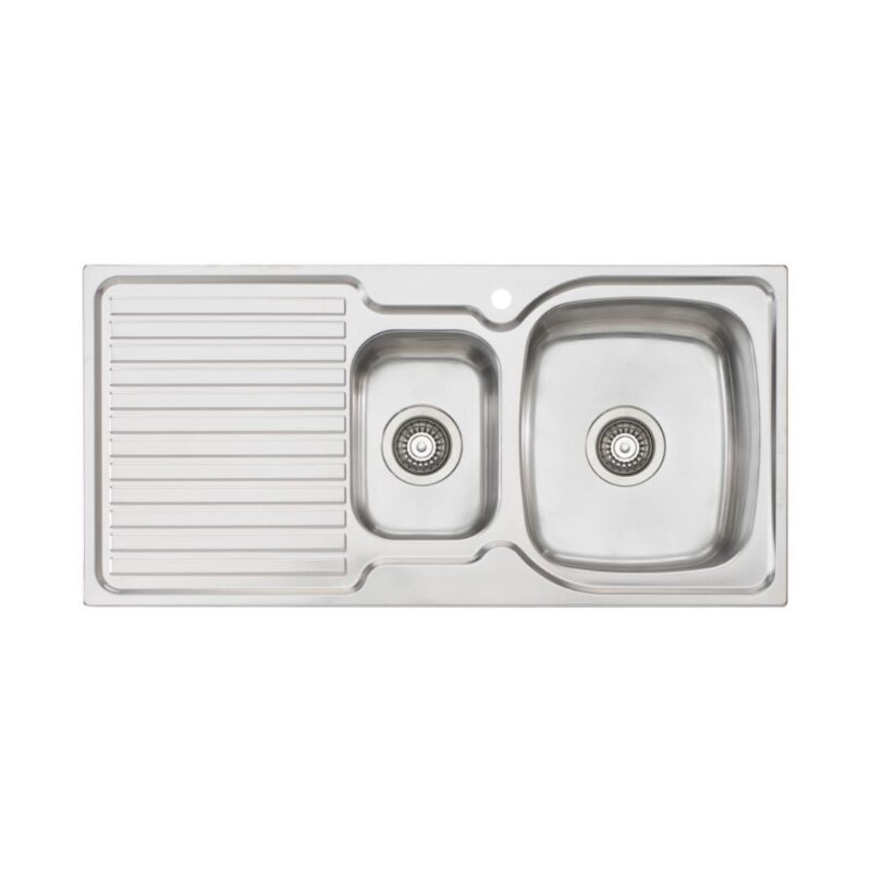 Endeavour 1 & 1/2 Bowl stainless steel 980 x 480mm Sink With Drainer