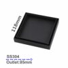 118mm Square Shower Grate Floor Waste Drain Smart Insert Tile Matte Black