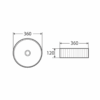 Redondo 360mm Fluted Round Gloss White Ceramic Counter Top Basin