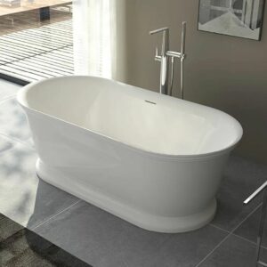 Oasis 1700mm Overflow Gloss White Freestanding Bath Tub