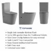 UNIQUE Grey Tornado & Rimless Nano Back to wall Toilet Suite