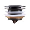 40mm Gun Metal Solid Brass Bathtub Mushroom Pop Up Waste NO Overflow