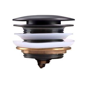 40mm Gun Metal Solid Brass Bathtub Mushroom Pop Up Waste NO Overflow