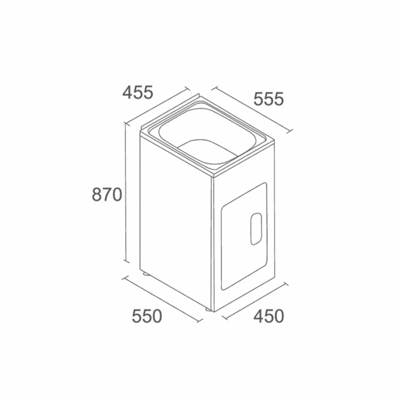 LAVASSA 35L White Metal Laundry Trough and Cabinet