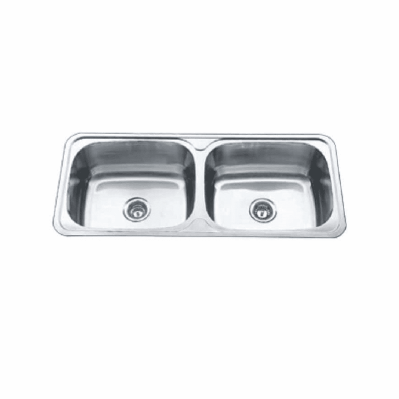 LAVASSA 2x 45L Stainless Steel Double Bowl Laundry Tub