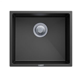 457 x 406mm Carysil Black Single Bowl Granite Kitchen/ Laundry Sink