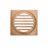 110x110mm Square Floor Grate Shower Drain 100mm outlet in Lustre Bronze