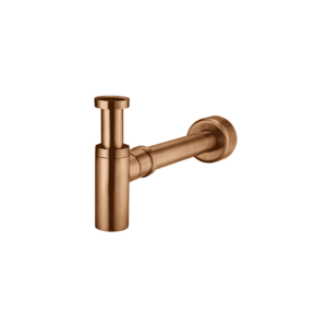 Round Bottle Trap for 32mm basin waste and 40mm outlet in Lustre Bronze