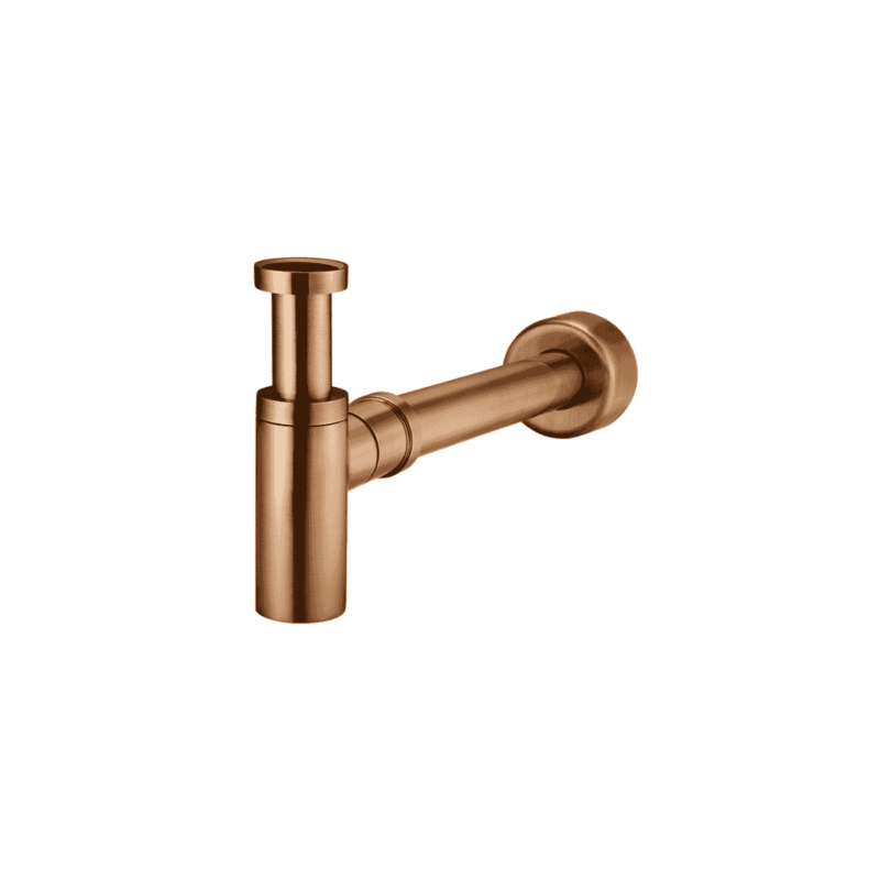 Round Bottle Trap for 32mm basin waste and 40mm outlet in Lustre Bronze