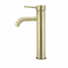 Piccola Tall Basin Mixer Tap with 130mm Spout in Tiger Bronze Gold