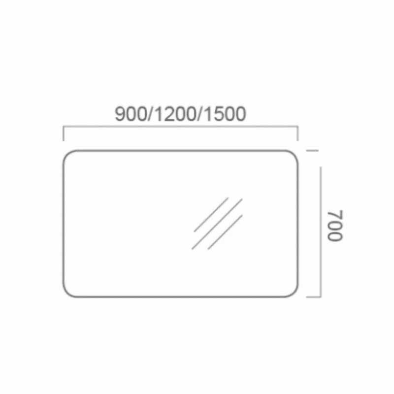 MNLITE 1500x700mm Rectangle Backlit LED Bathroom Mirror