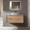 MINA Finger Pull All Drawer Natural Timber/ Prime Oak Wall Hung Vanity