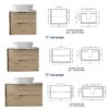 MINA Finger Pull All Drawer Natural Timber/ Prime Oak Wall Hung Vanity