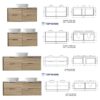 MINA Finger Pull All Drawer Natural Timber/ Prime Oak Wall Hung Vanity