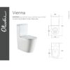 Vienna Comfort Height (460mm pan) Back To Wall Rimless Toilet Suite