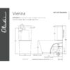 Vienna Comfort Height (460mm pan) Back To Wall Rimless Toilet Suite