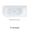Victor 1500mm Right Hand Corner Freestanding Bathtub - overflow option