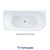 Victor 1500mm Left Hand Corner Freestanding Bathtub - overflow option