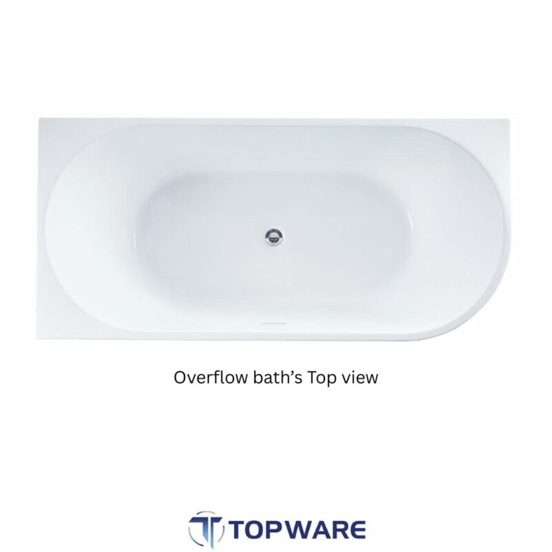 Victor 1500mm Left Hand Corner Freestanding Bathtub - overflow option