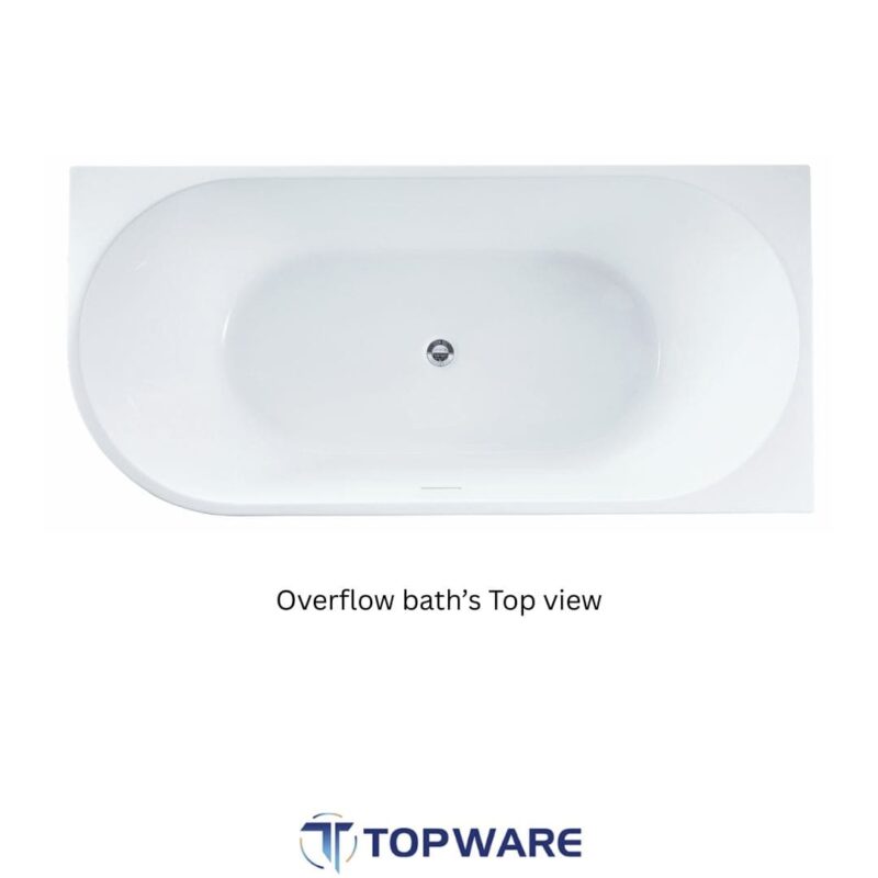 Victor 1500mm Right Hand Corner Freestanding Bathtub - overflow option