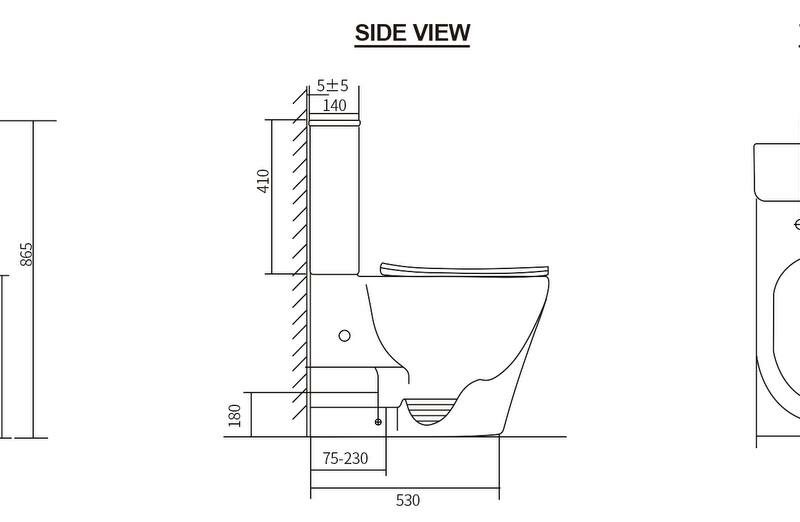 UNIQUE Grey Tornado & Rimless Nano Back to wall Toilet Suite
