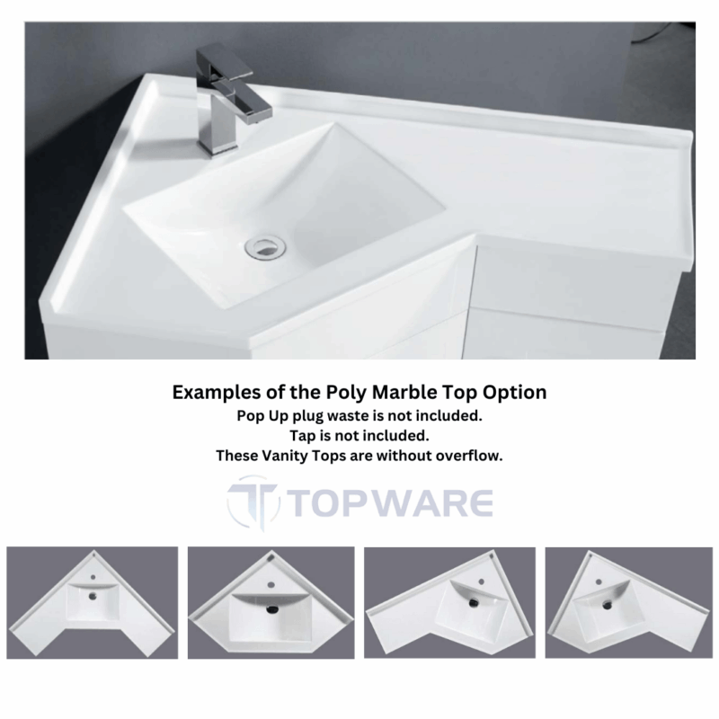 Corner 600- 900mm Freestanding Natural Timber Vanity