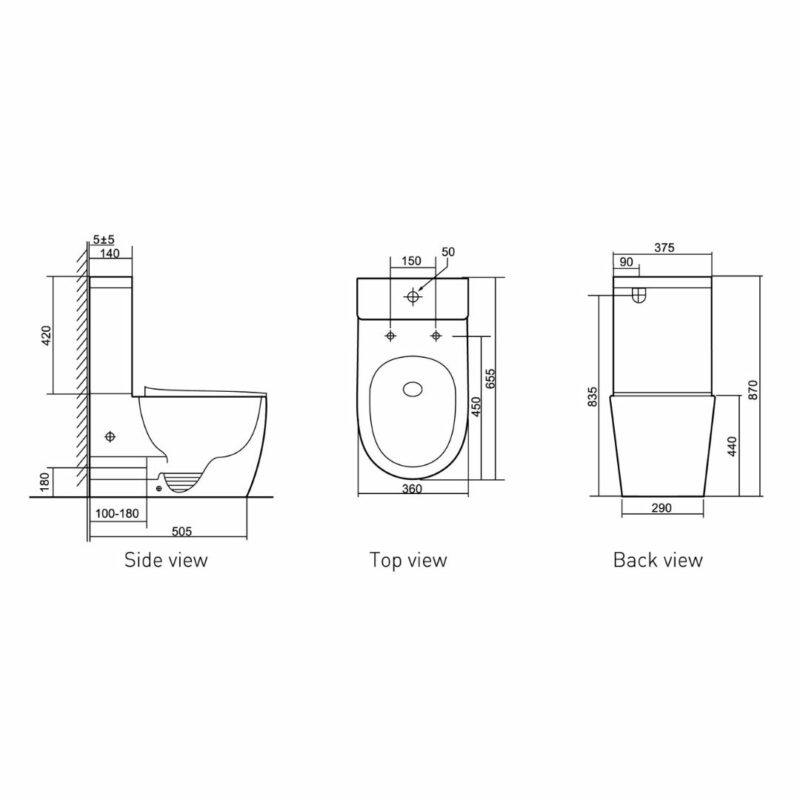 Zenmo Rimless & Tornado Extra Height Toilet Suite