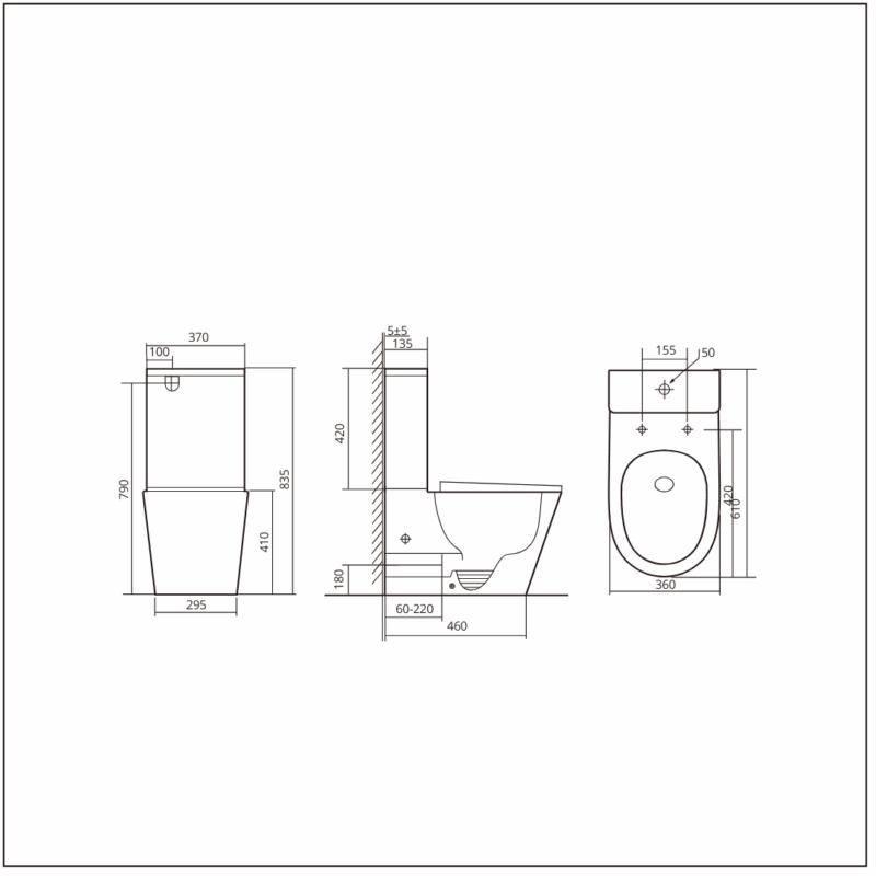 FLASH Rimless-Tornado Short Projection Nano Toilet Suite