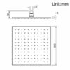 200/250/300mm Brass Square Black Shower Head