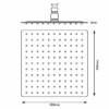 200/250/300mm Super-slim Square Black Stainless steel Shower Head