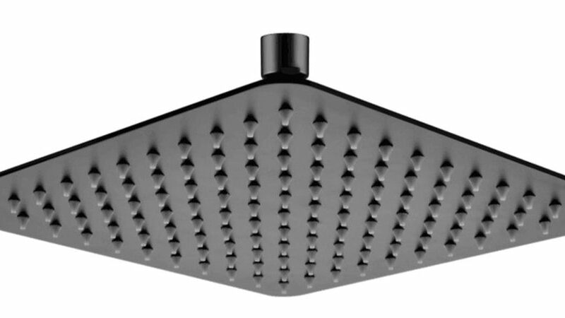 200/250/300mm Super-slim Square Black Stainless steel Shower Head