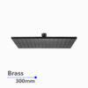 200/250/300mm Brass Square Black Shower Head