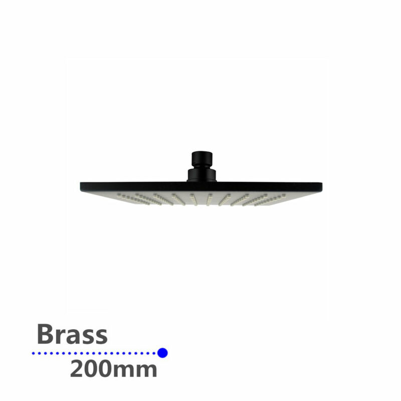 200/250/300mm Brass Square Black Shower Head
