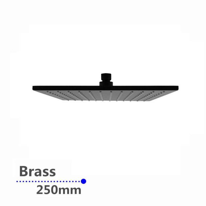 200/250/300mm Brass Square Black Shower Head