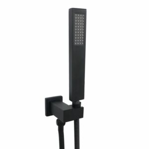 Square Matte Black Hand Held Shower Set